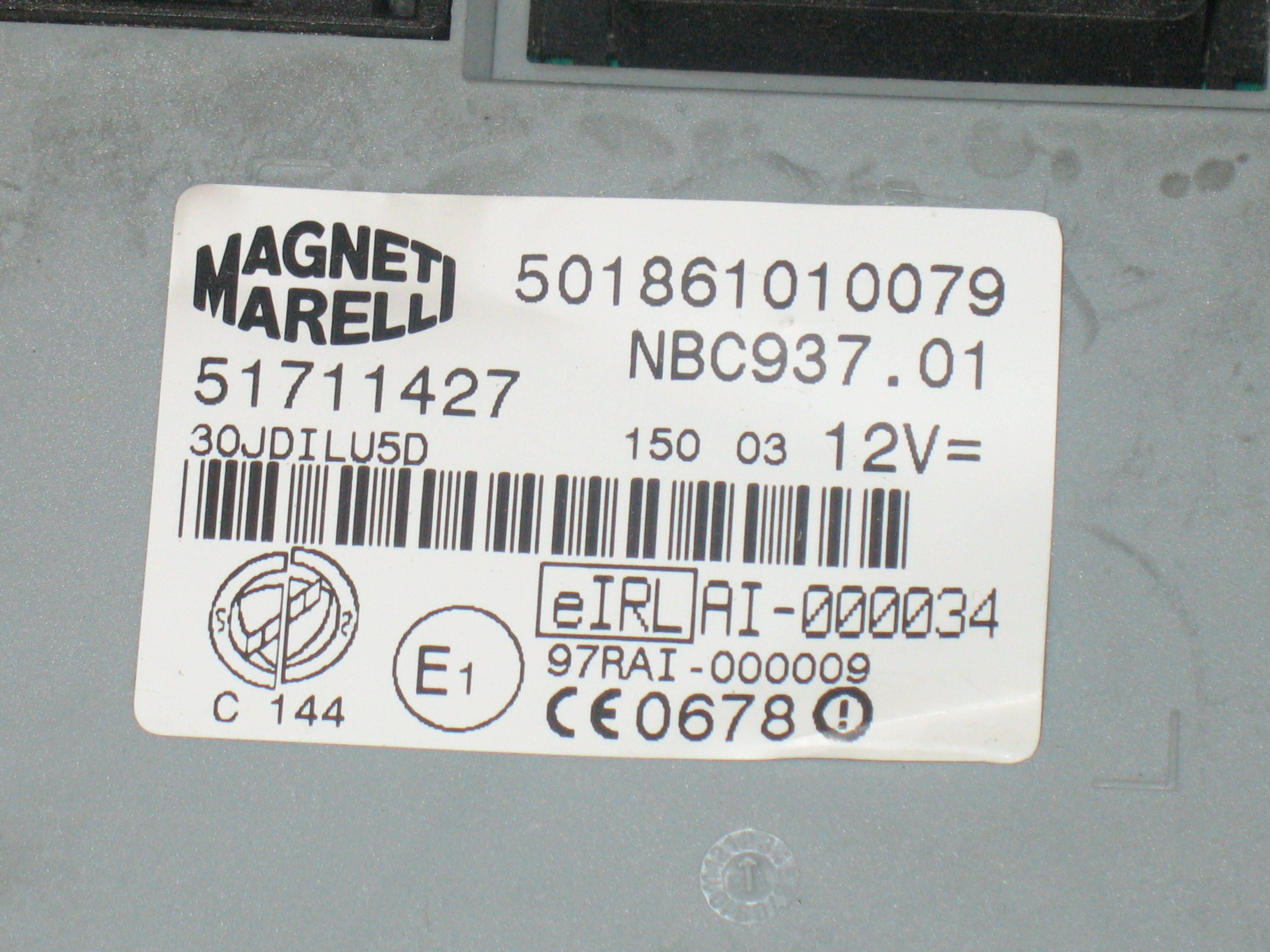 Kit centralina ecu bosch 0281010332 alfa 147 1.9 jtd 73501227