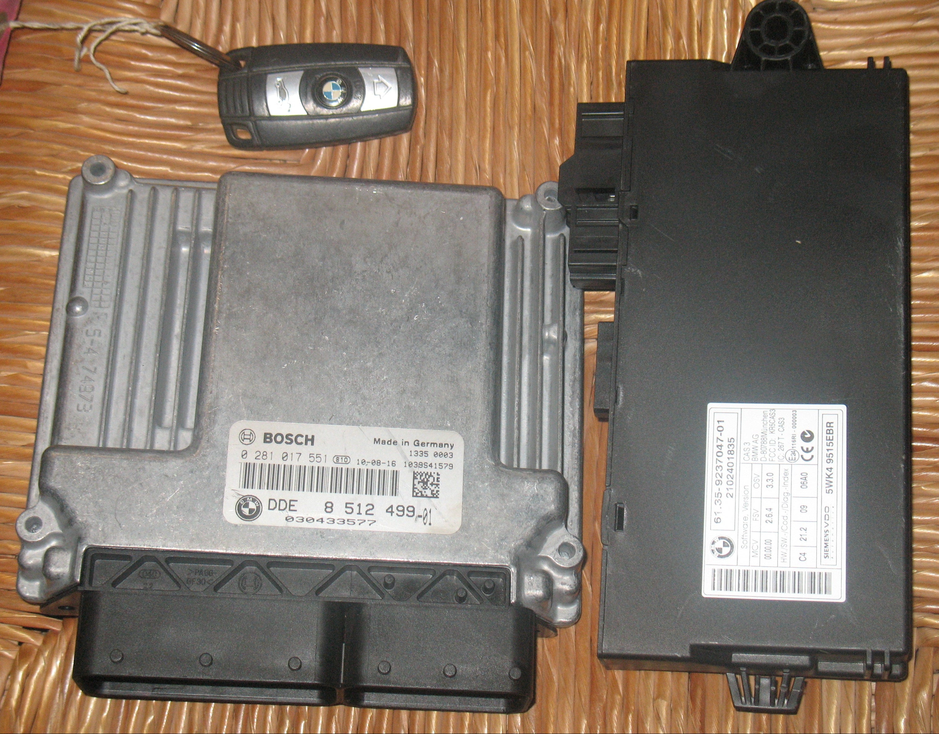 KIT Ecu 0281017551 Bmw X1 Sdrive 2.0 D 16V Aut 6M 61.35-9237047-01 2102401835 5Wk49515Ebr