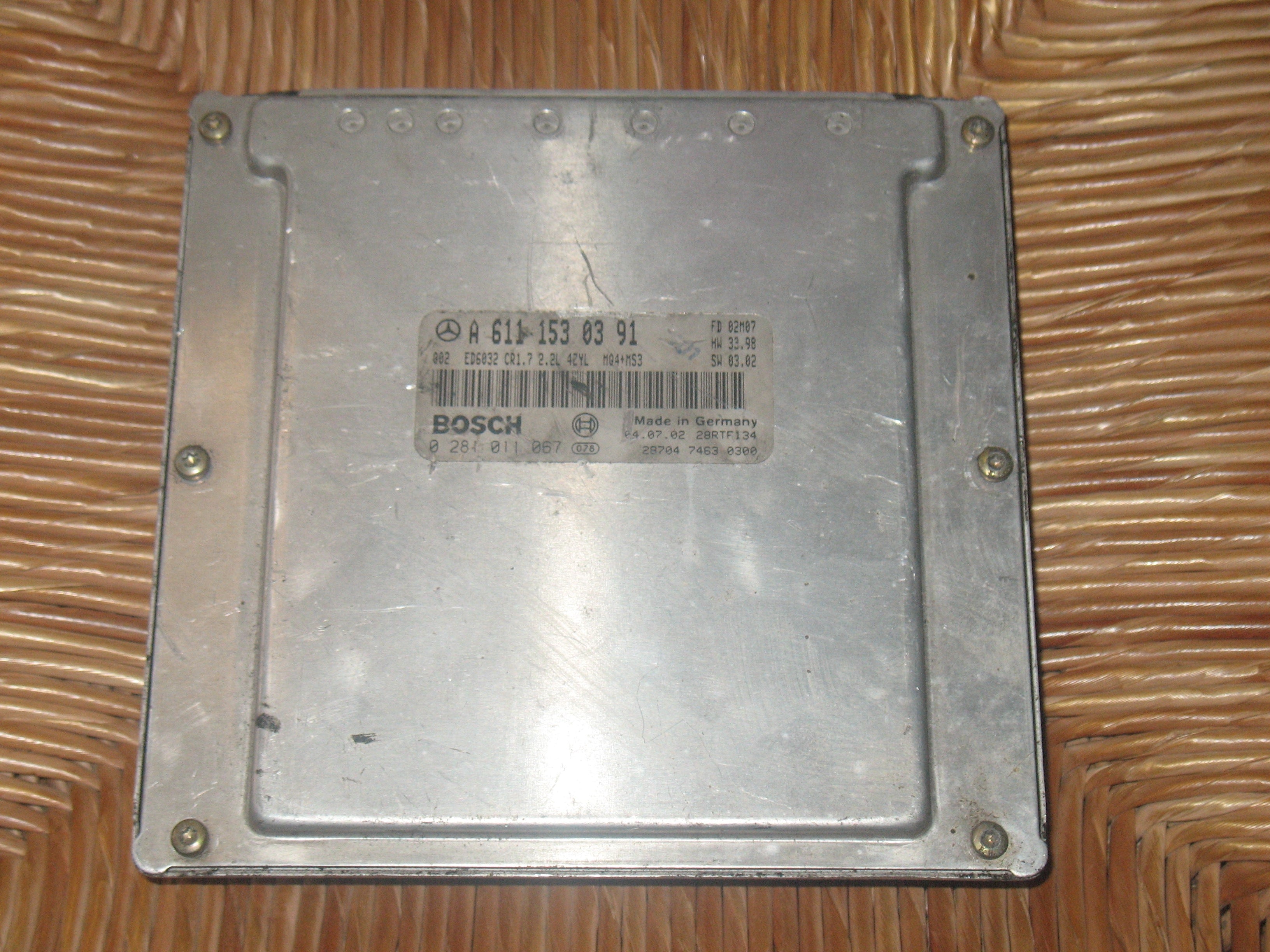 ECU Mercedes Vito A6111530391 BOSCH 0281011067 EDC15C0-5.24