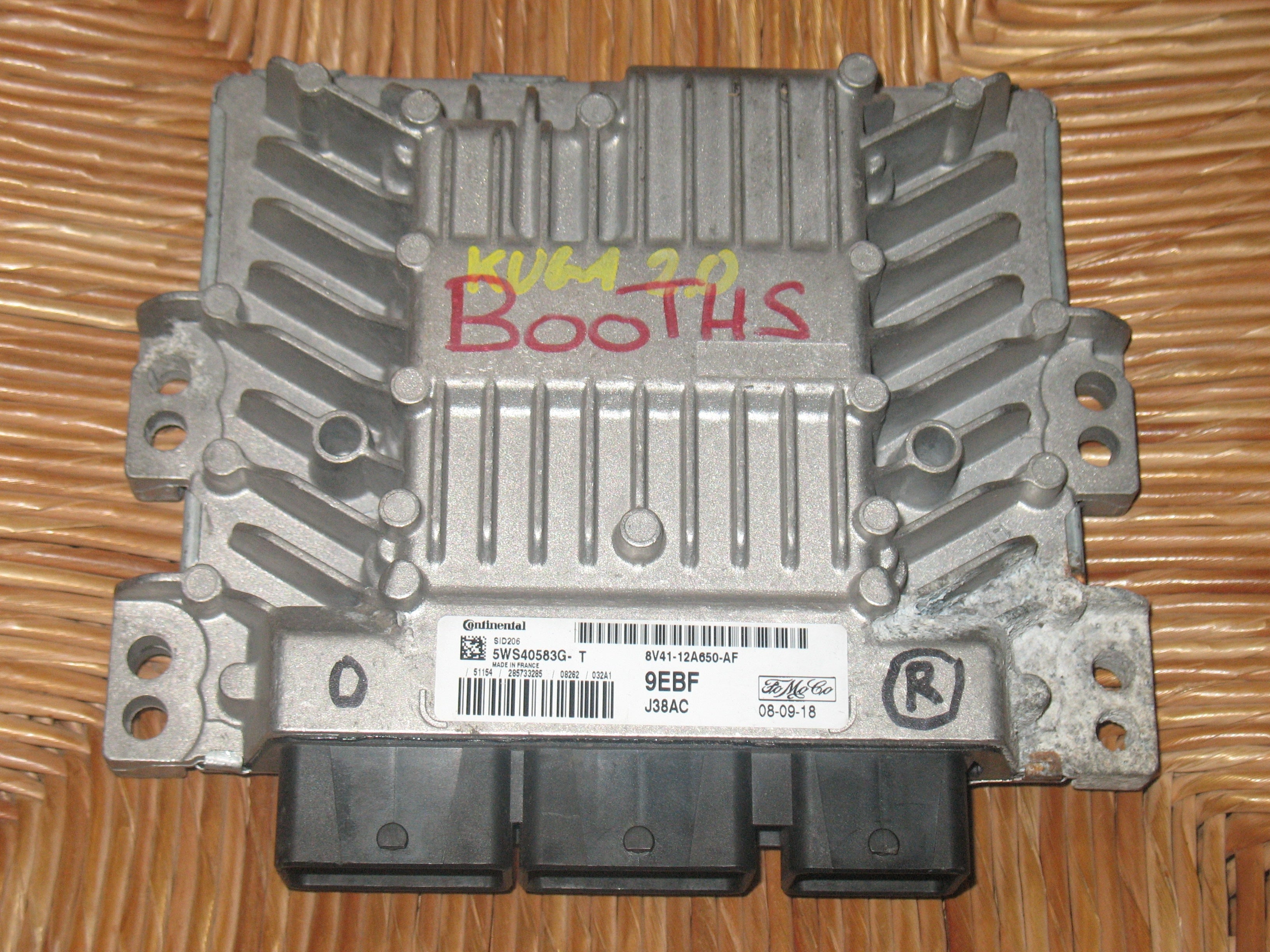 ECU Ford Kuga 2.0 CONTINENTAL 5WS40583G-T SID206 8V41-12A650-AF J38AC 9EBF