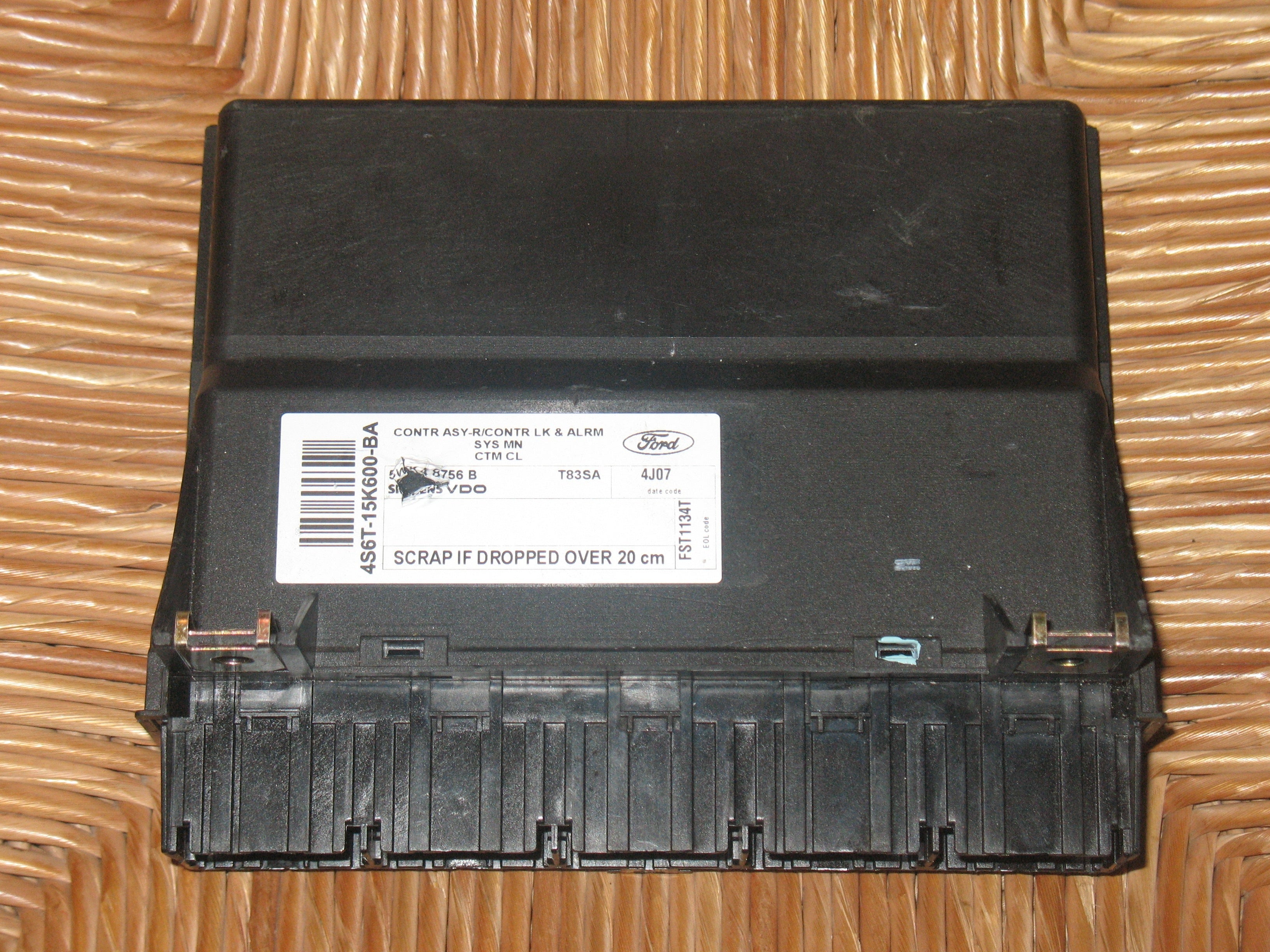 BODY computer Ford Fıasta 4S6T-15K600-BA 4S6T15K600BA 4S6T 15K600 BA 5WK48756B 5WK4 8756B