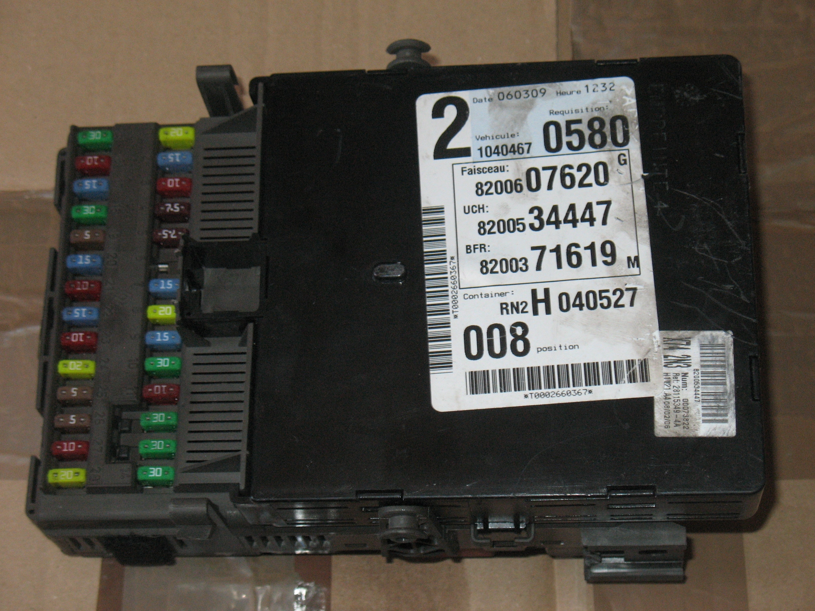 KIT ECU RENAULT LAGUNA II 2 2.0 0281012199 8200520036 8200293678 BODY COMPUTER 8200607620