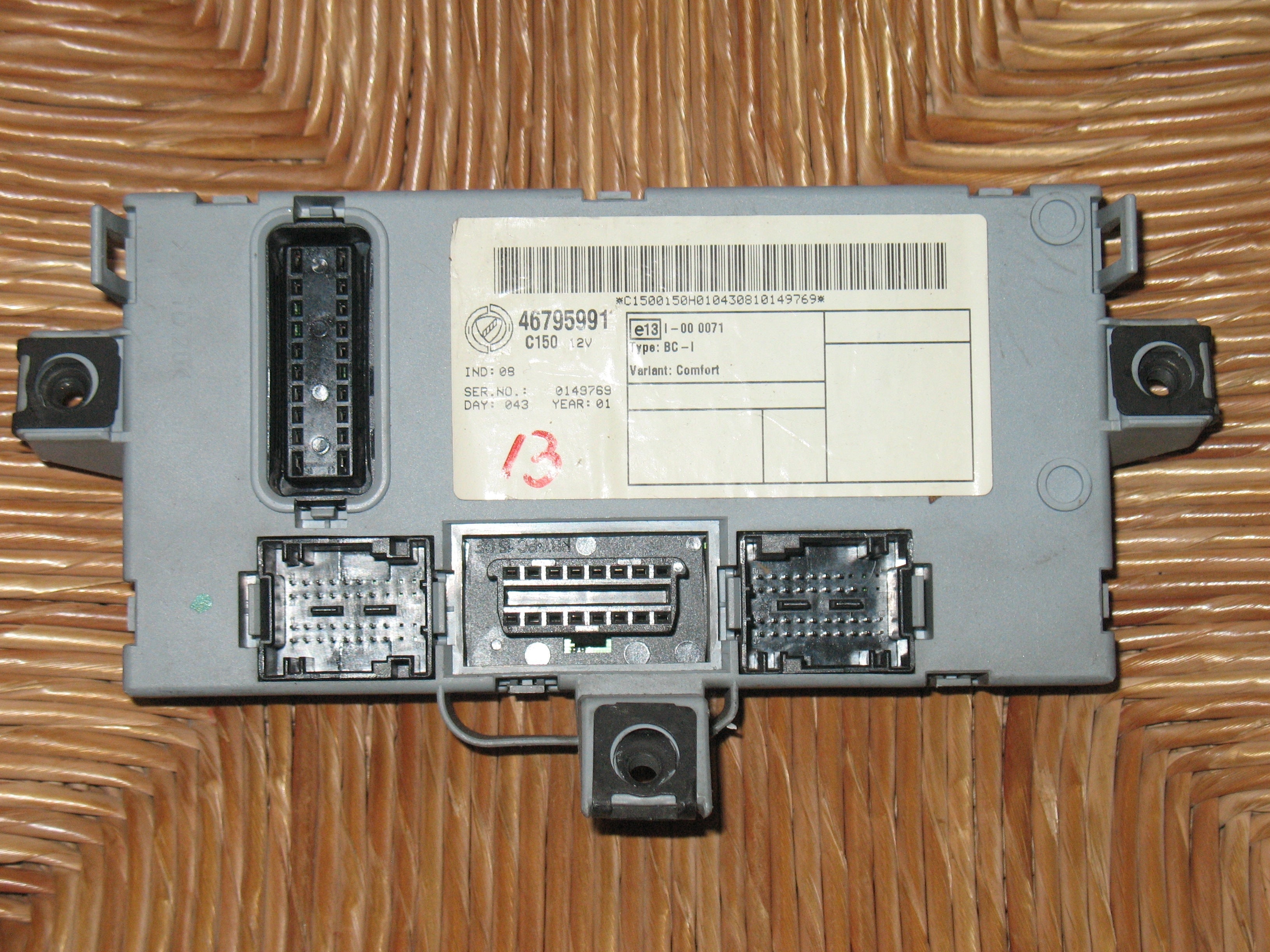 Ecu centralina body computer fiat punto (99-05) ber. 5p 46795991