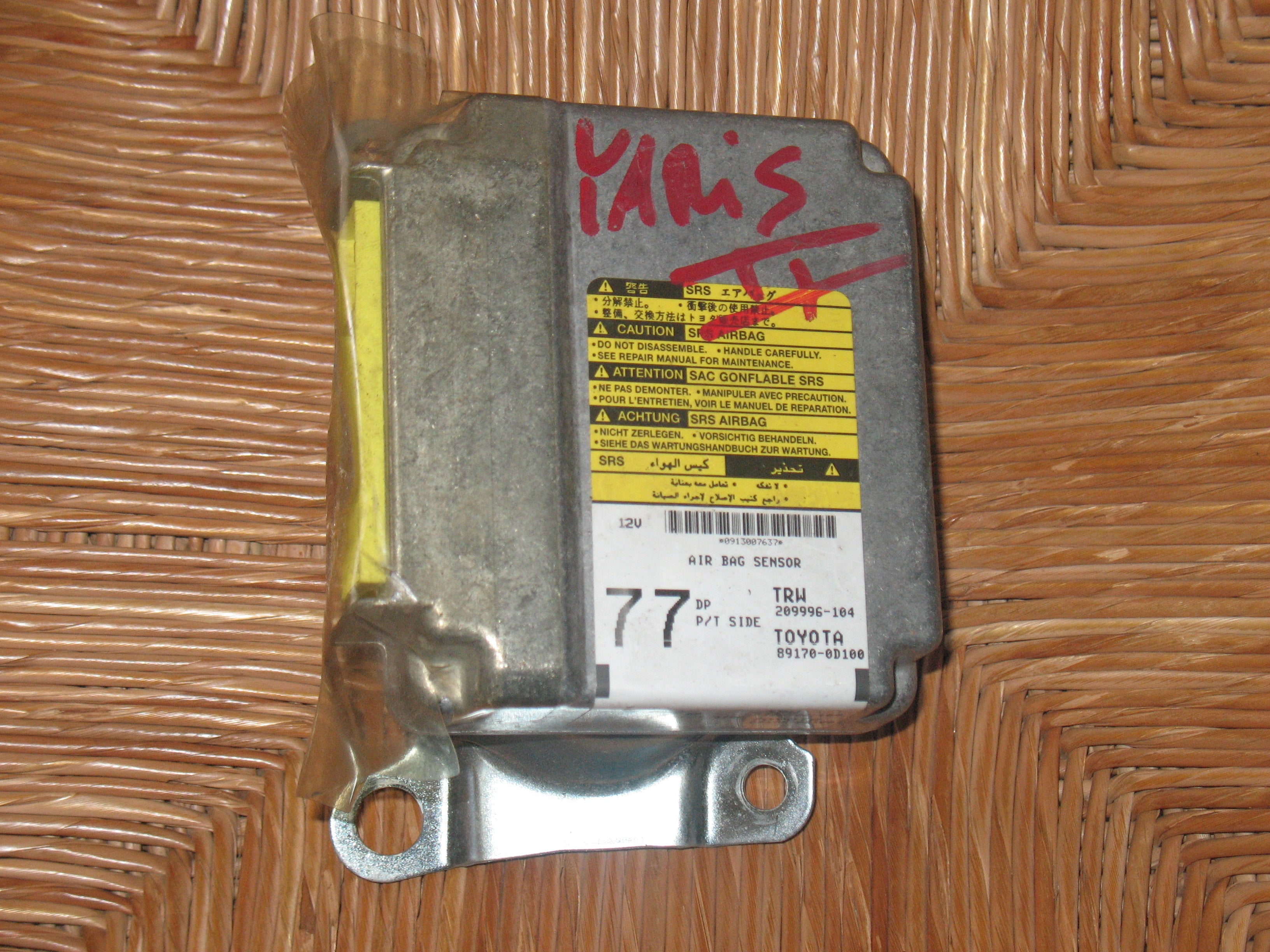 891700D100 MODELLO AUTO:TOYOTA YARIS 2004 1.0 BZ TIPO RICAMBIO CENTRALINA AIRBAG