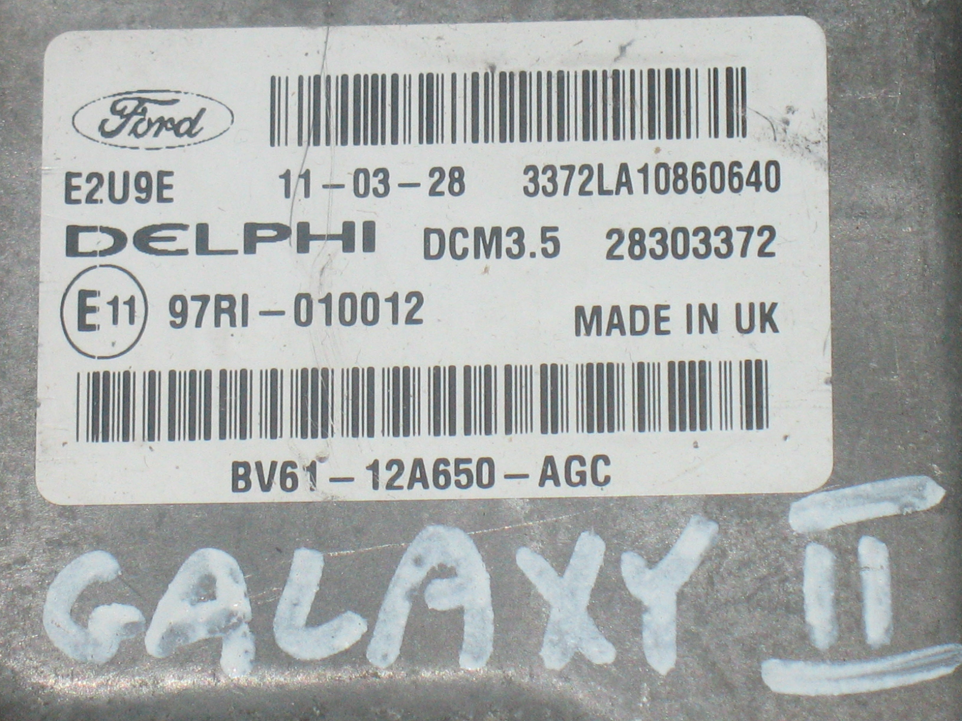 ecu centralina 28303372 FORD FOCUS 2.0 TDCI. FORD: BV61-12A650-AGC BV6112A650AGC DELPHI DCM3.5