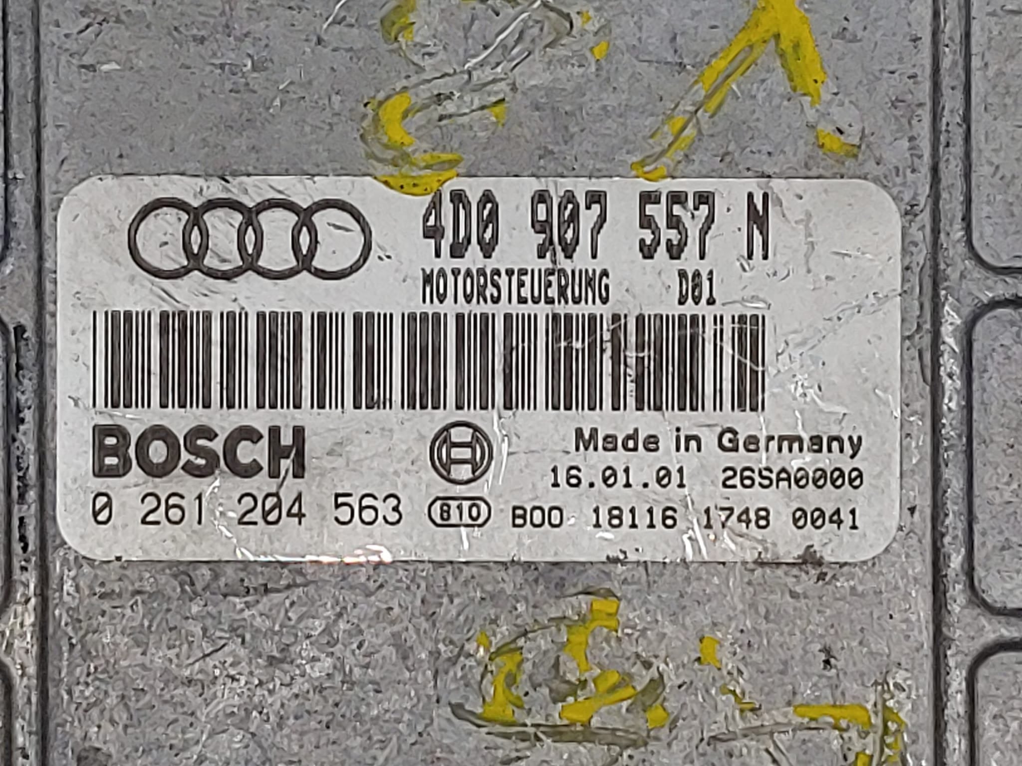 ECU CENTRALINA AUDI S8 4.2 V8 0261204563 4D0907557N