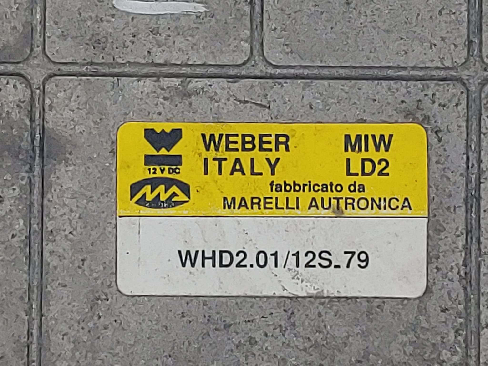 ECU CENTRALINA LANCIA. DEDRA. 1.6 Weber MIW LD2 WHD2.01/12S-79