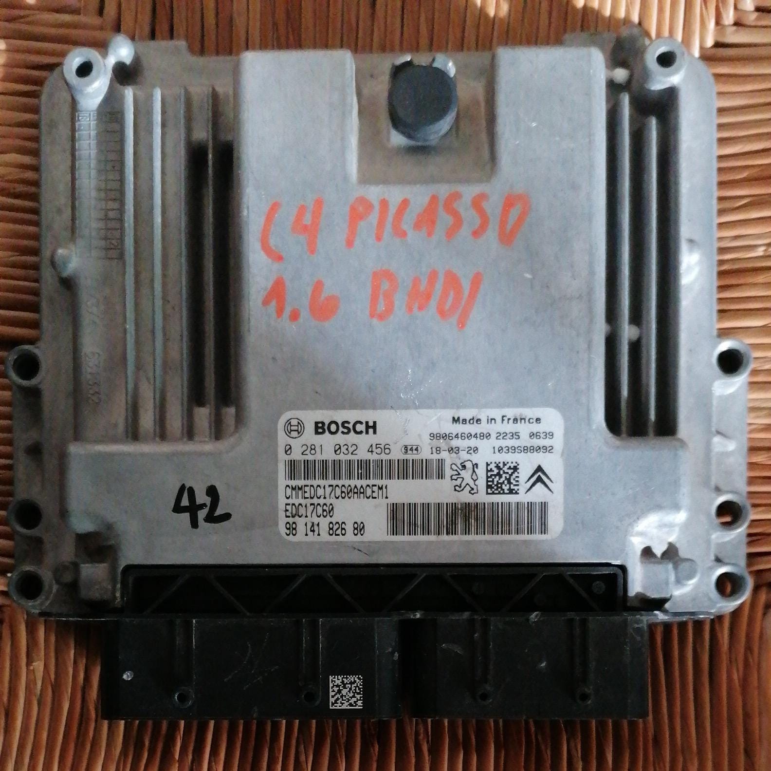 ECU Citroen Berlingo 1.6 Bleu HDI 100hp 0281032456 9814182680 EDC 17C60-3.10