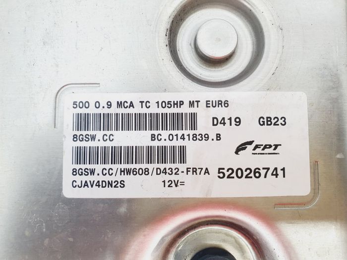 ECU FIAT 500L 2012 105HP FPT 52026741 8GSW.CC HW608 PRONTA