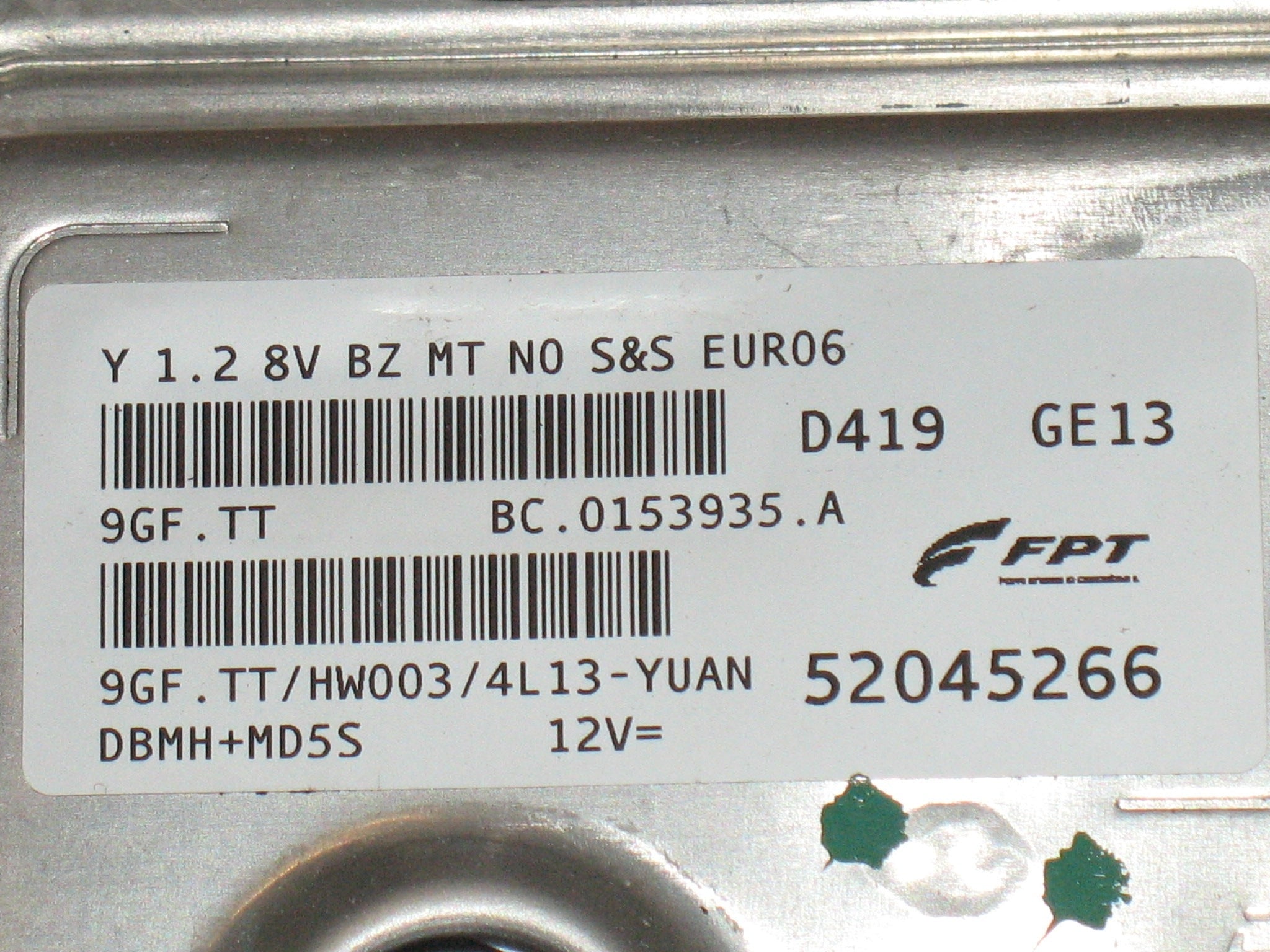 Ecu lancia y 1.2 benzina marelli 9gf.tt hw003 52045266 51969935