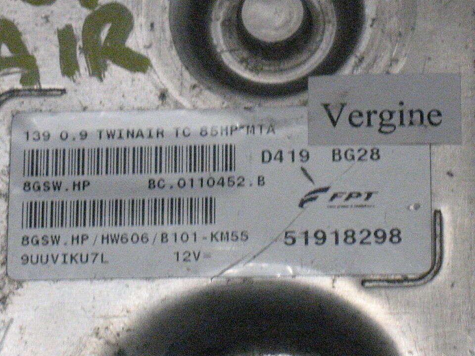 ECU Lancia Ypsilon 0.9 twinair Turbo 51918298 hw606 8gsw.hp 8gsw