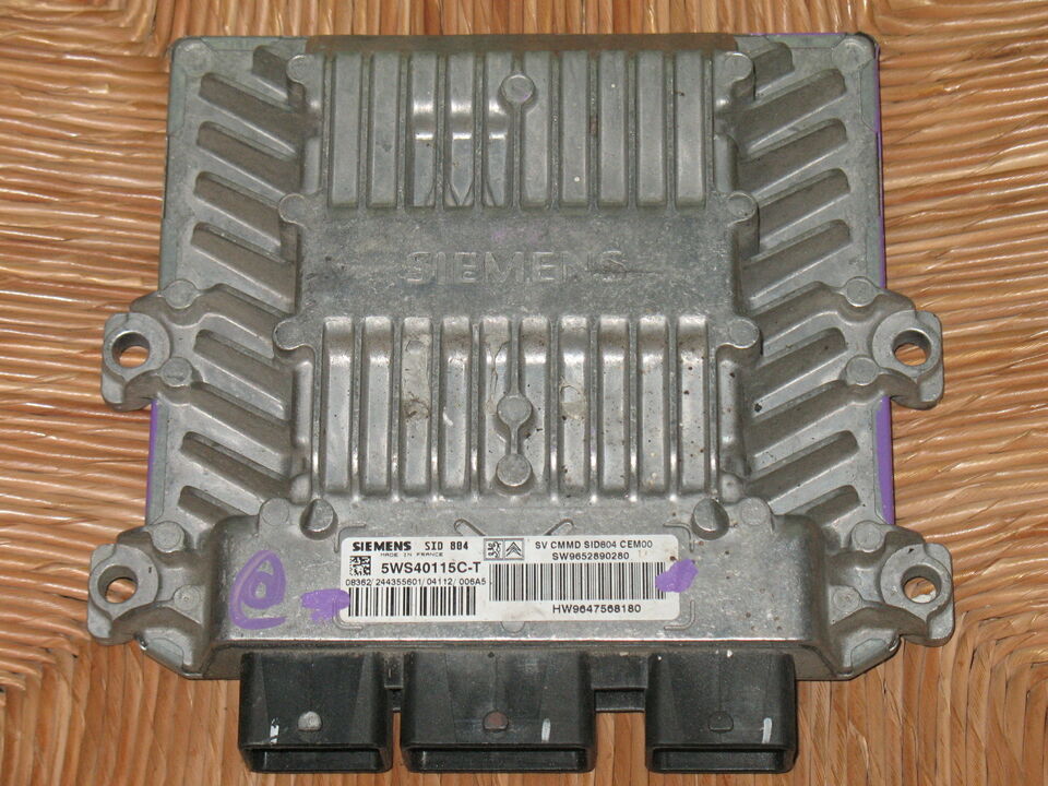 ECU PEUGEOT SID804 5WS40115C-T SW 9652890280 HW 9647568180