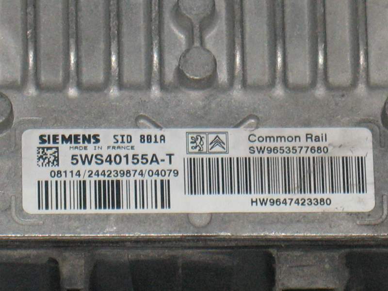 ECU BERLINGO PEUGEOT 2.0 HDI SID801A 5WS40155A-T SW9653577680