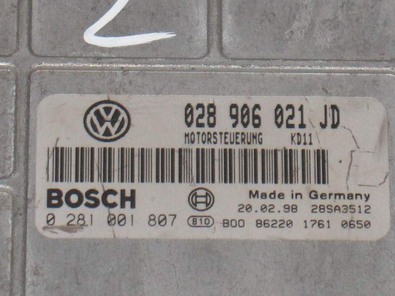 ECU VW PASSAT 1.9 TDI AFN 0281001807 028906021JD KD11