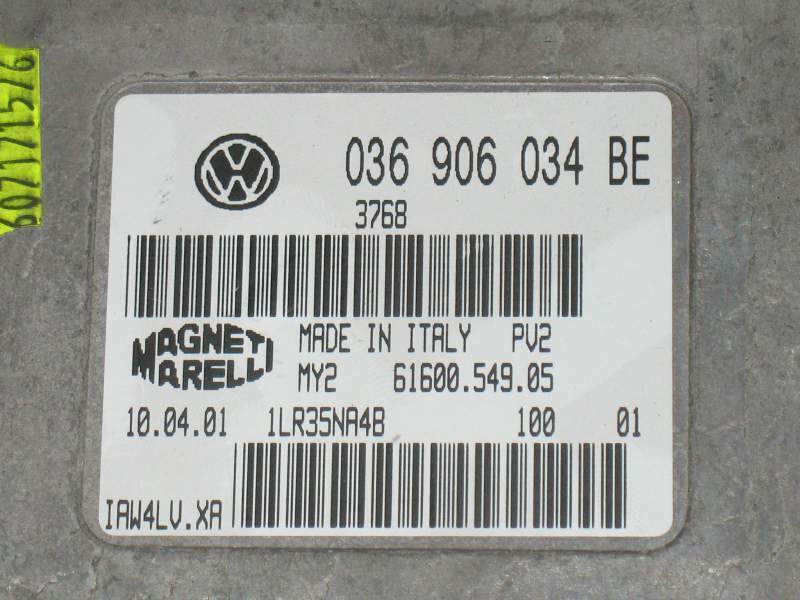 ECU VW VOLKSWAGEN POLO 1.4 036906034BE IAW4LVXA 6160054905