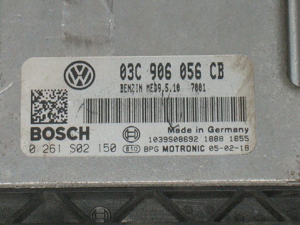 ECU VOLKSWAGEN GOLF 1.6 FSI 0261S02150 03C906056CB MED9.5.10