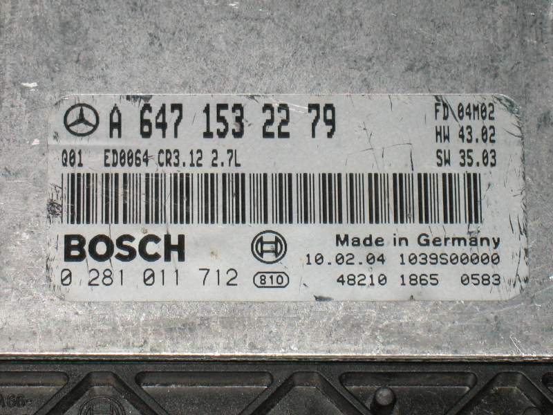 ECU Mercedes W211 0281011712 A6471532279 BOSCH EDC 16C2-7.12