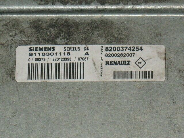 ECU Renault 1.2 SIRIUS 34 S118301118A 8200374254 8200282007