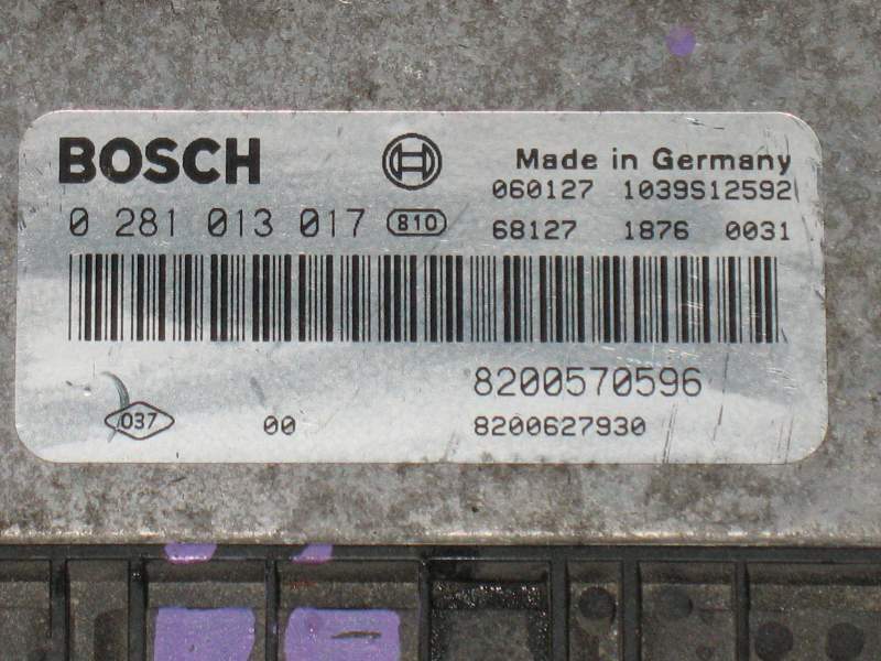 RENAULT ESPACE LAGUNA 2.2 DCI 0281013017 8200570596 - 12454 16C36-3.1