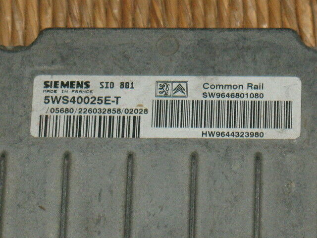Ecu peugeot citroen siemens sid801 5ws40025e-t sw9646801080