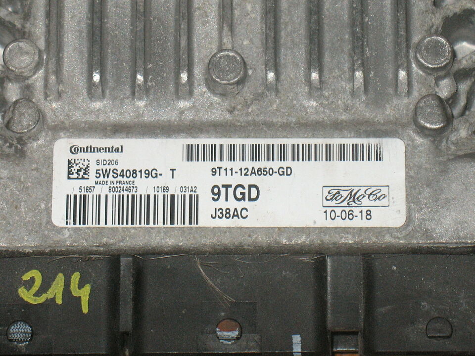 FORD TRANSIT 2.0 TDCI 5WS40819G-T 9T11 12A650GD 9TGD SID206