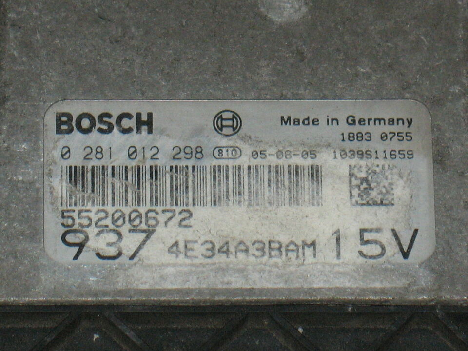 ECU ALFA ROMEO 147 GT 1.9 JTD 120 CV 0281012298 55200672 Edc16C39