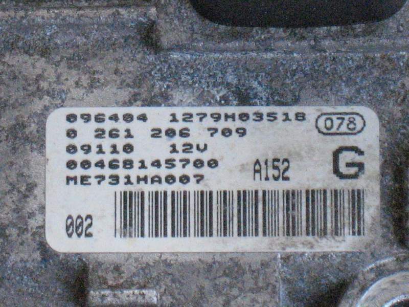 ECU ALFA ROMEO 156 2000-2006 Bosch 0261206709 00468153670 me731