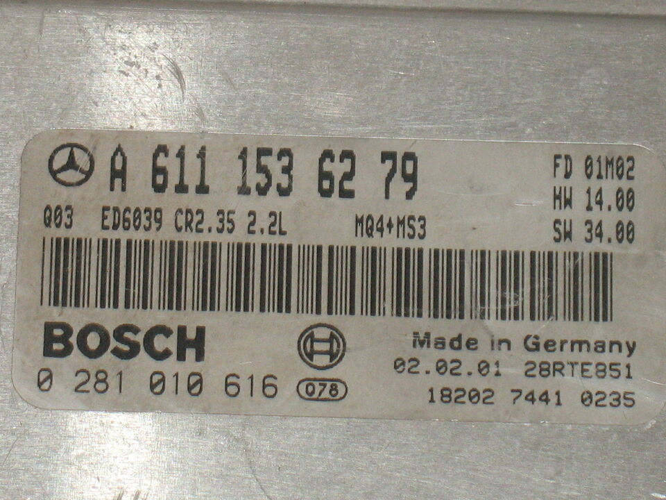ECU MERCEDES SPRINTER 2.2 220 0281010616 A6111536279 CR2.35