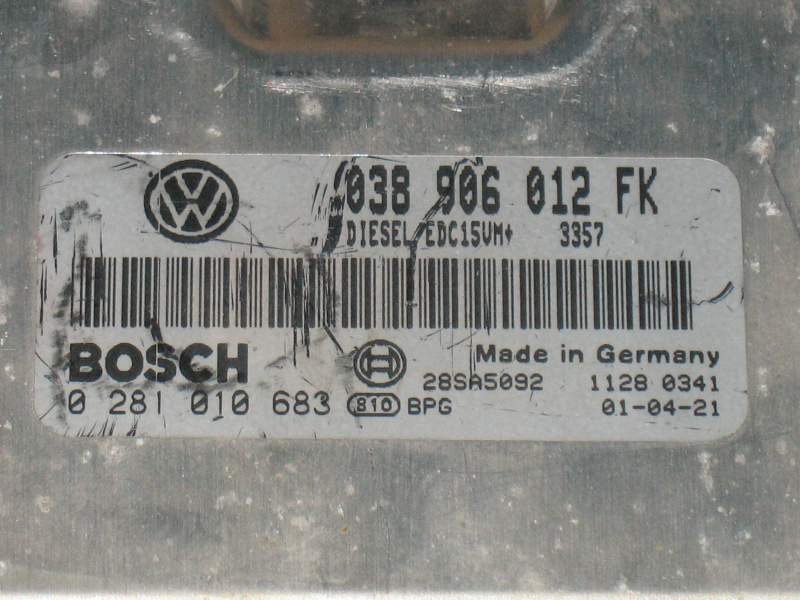 ECU SEAT LEON 1.9 TDI ASV 038906012FK, BOSCH, 0281010683