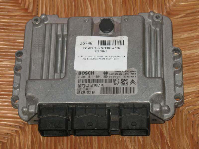 Ecu CITROEN C3 1.6 HDI BOSCH 0281011804 9660942380 9653958980