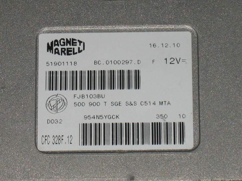 ECU FIAT 500 900 T 1.2 CFC 328F.12 CFC328F12 MARELLI 51901118