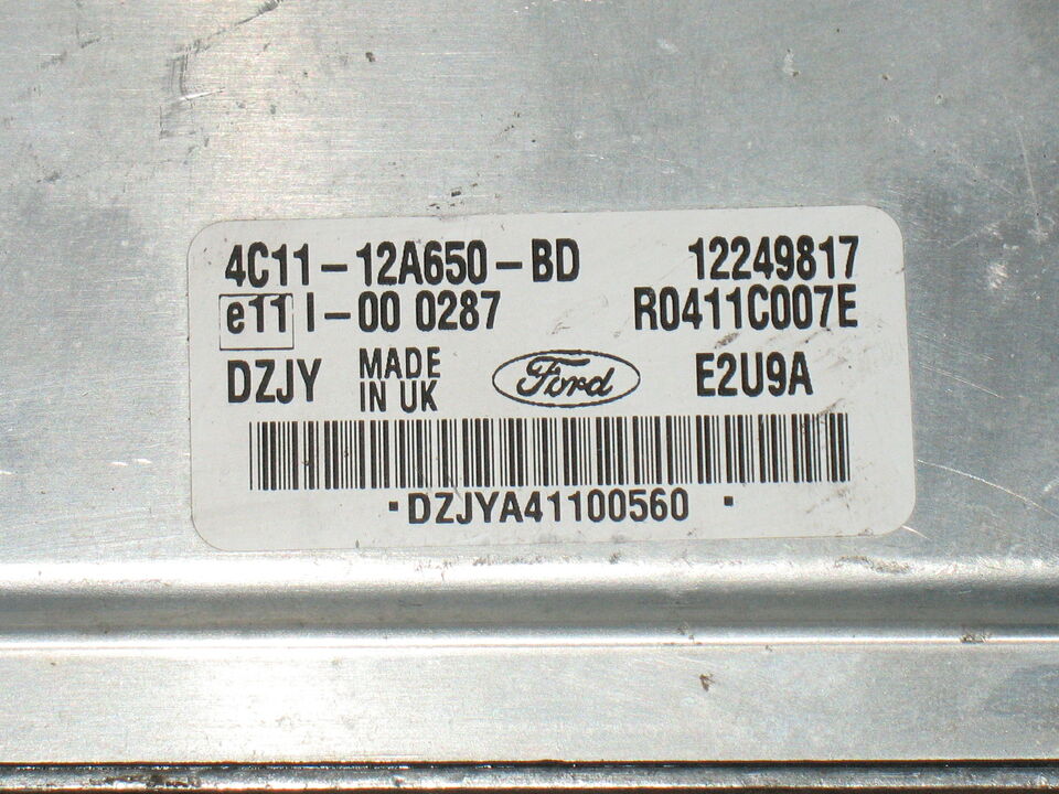 ECU FORD TRANSIT 2.0 4C11 4C11-12A650-BD 12249817 R0411C007E 12240260