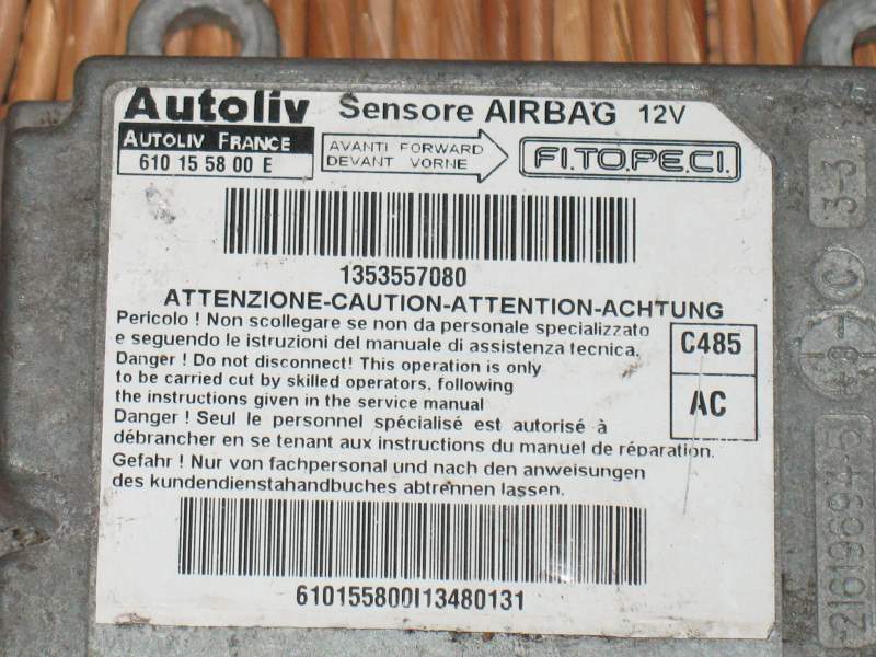 ECU AIRBAG Citroen Nemo 1353557080 610155800E FIORINO / QUBO