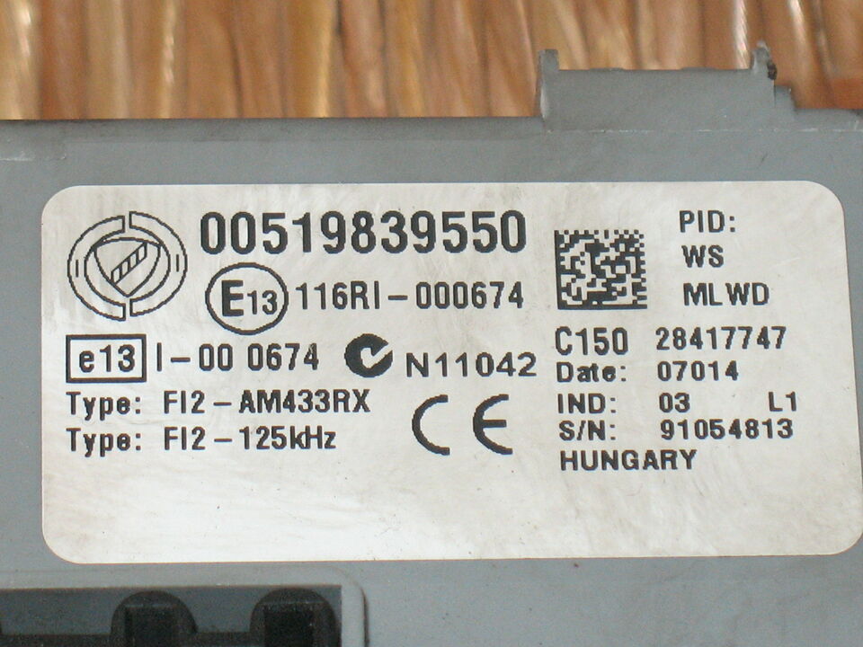 Controller bsi bcm fiat grande punto 00519839550 delphi 519839550