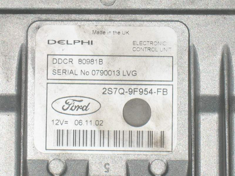ECU Ford MONDEO 3 Estate 2S7Q9F954FB DDCR80981B DELPHI