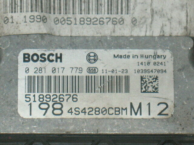 Ecu fiat bravo 1.6 mjd bosch 0281017779 51892676 EDC16C39