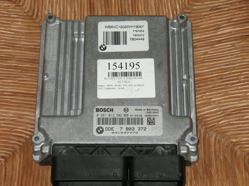 ECU CENTRALINA BMW 0281013502 DDE 7803372 EDC16C35 EDC 16C35-2.12