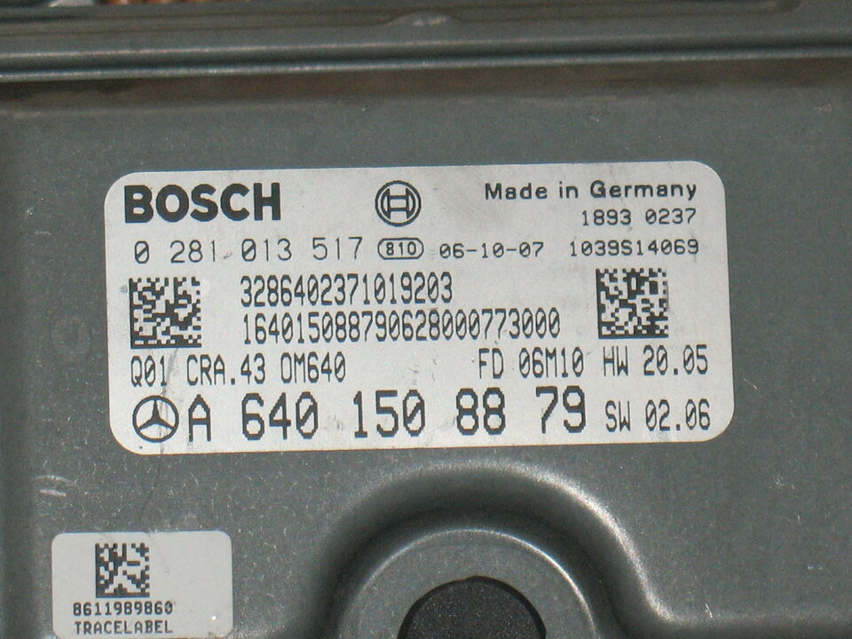 Ecu centralina mercedes classe 0281013517 a6401508879 cra.43  EDC 16C32-5.43