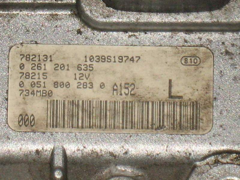 Ecu fiat bravo multipla 1.4 1.6 0261201635 1039s23319 ME 7.3 H4