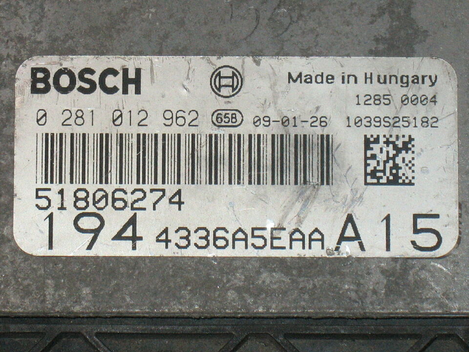 ECU FIAT CROMA BOSCH 0281012962 51854282 EDC 16C39-5.65
