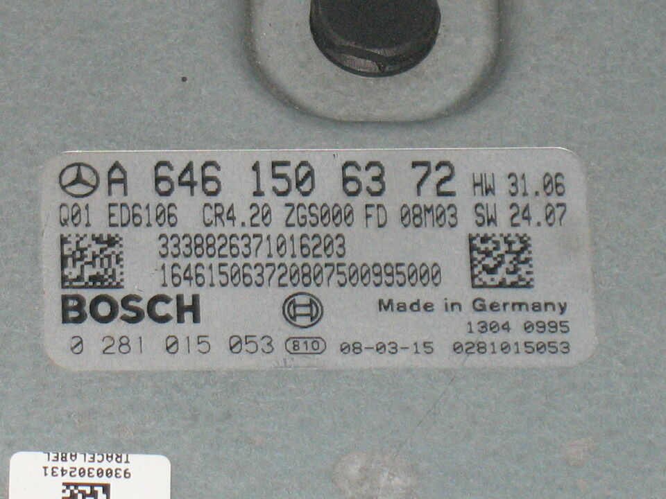 ECU MERCEDES SPRINTER 2.2 CDI A6461506372 Bosch 0281015053 EDC 16CP31-8.20
