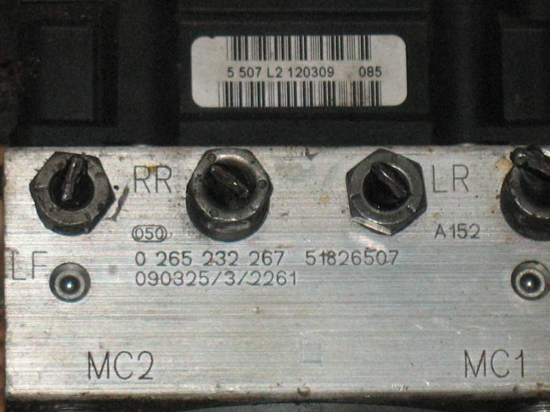 ABS FIAT GRANDE PUNTO FIAT 51826507 Bosch 0265800794 0265232267