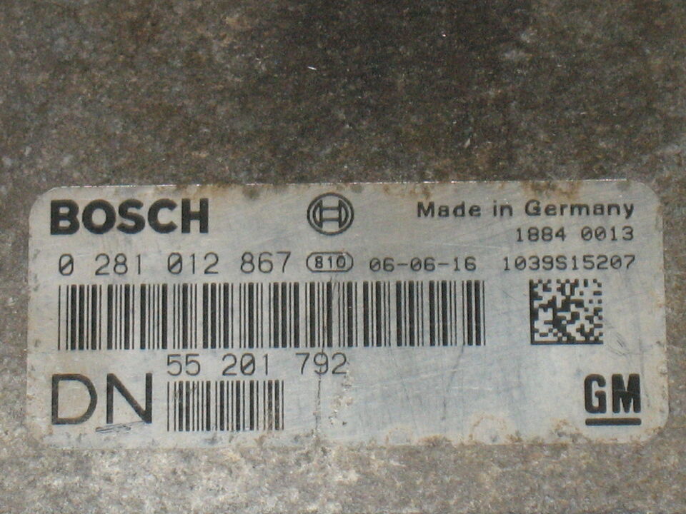 ECU OPEL ASTRA H 1.9 CDTI BOSCH 0281012867 55201792 EDC 16C39
