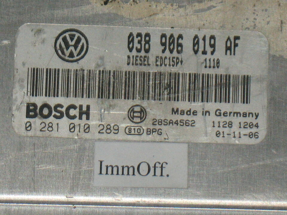 ECU SKODA FABIA 1.9 TDI 038906019AF BOSCH 0281010289