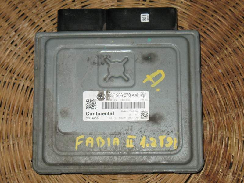 ECU SKODA FABIA 1.2 TSI 03F906070AM CONTINENTAL 5WP44630 simos 10 20 HW. H02