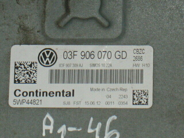 ECU VW SEAT POLO 1.2 TSI 03F906070GD 5WP44821 SIMOS 10.22A