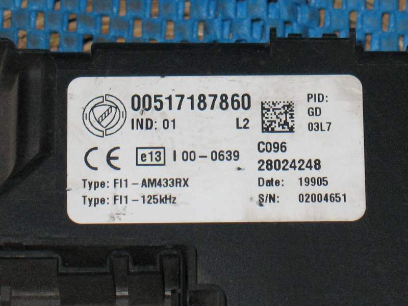 ECU BODY COMPUTER FIAT 1.3 1.4 00517187860 517187860