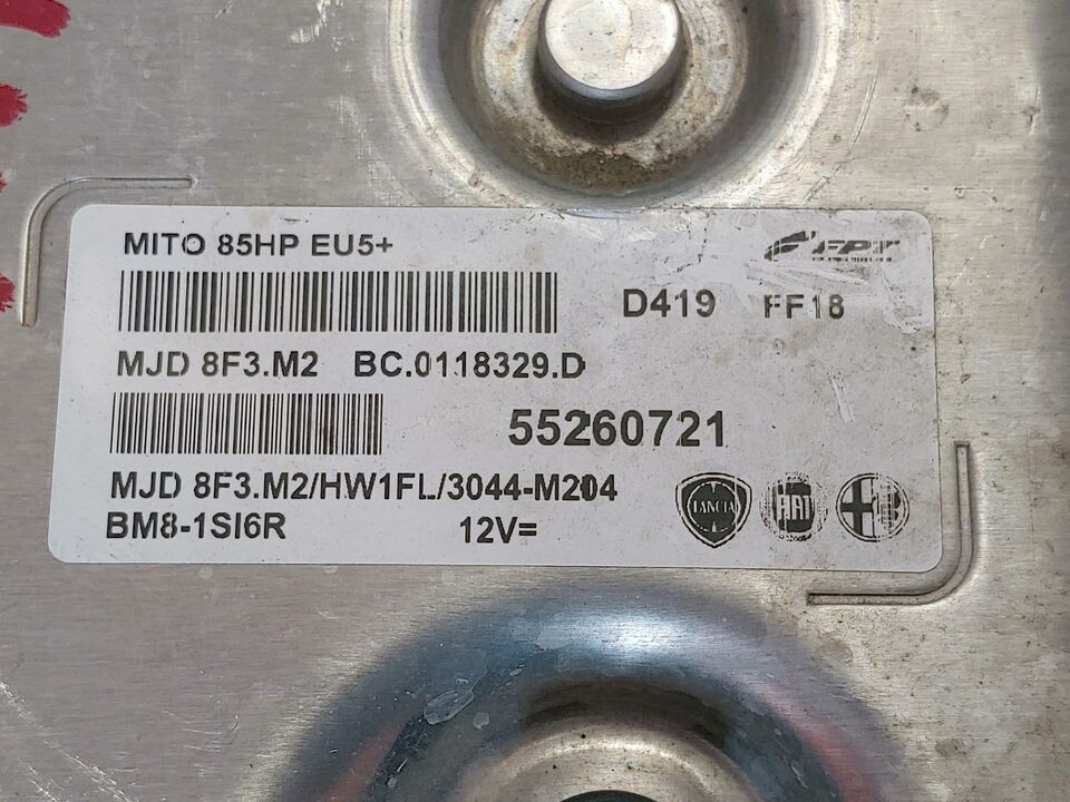 ECU ALFA MITO MJD 8F3 M2 MJD 8F3.M2 55260721 HW1FL