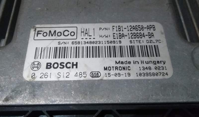 ECU FORD FOMOCO 0261S12485 E1BA-12B684-BA F1B1-12A650-APB MED17.0
