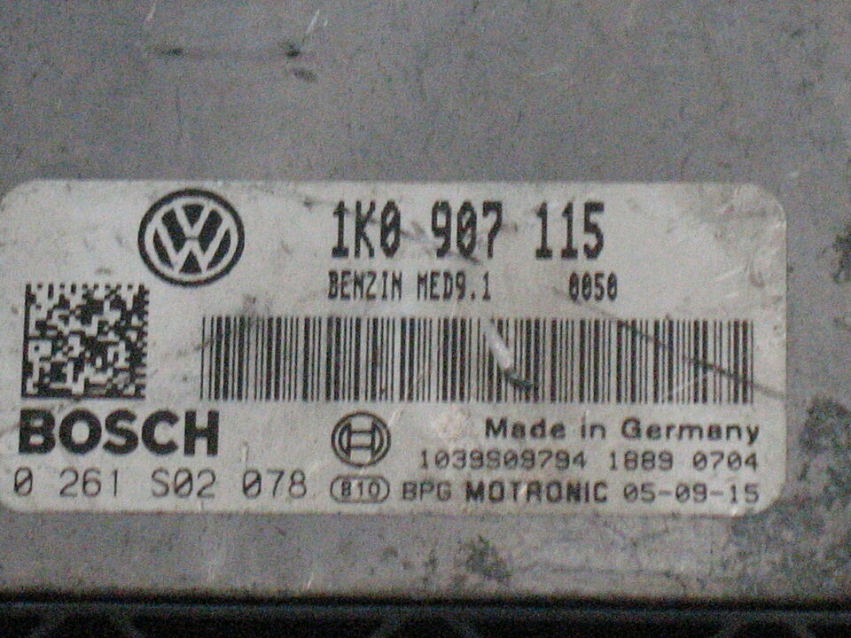 ECU VW GOLF 2.0 TFSI BOSCH 0261S02078 1K0907115 MED 9.1